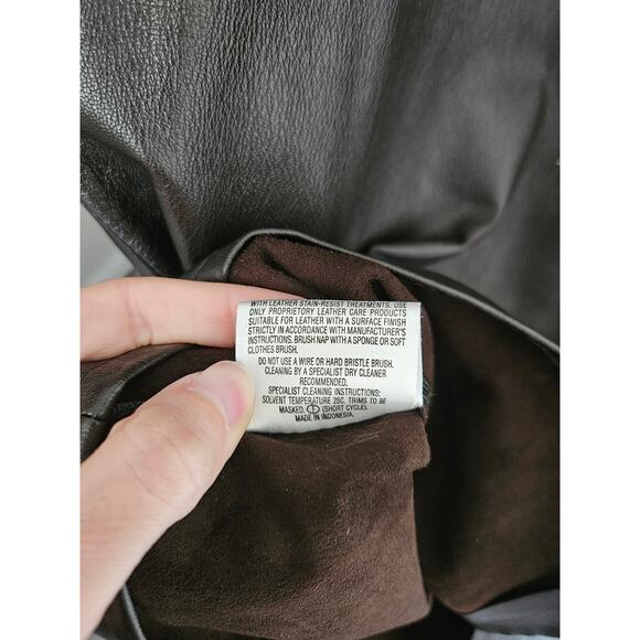 Claude Lamont Men's Dark Brown Leather Snap Button Shirt Size Medium - Picture 8 of 11